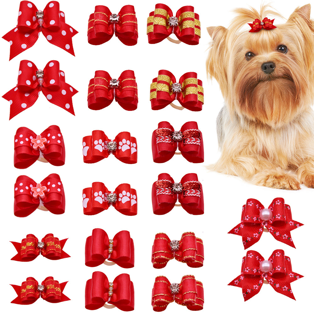 Rubber Band Pet Hair Bows