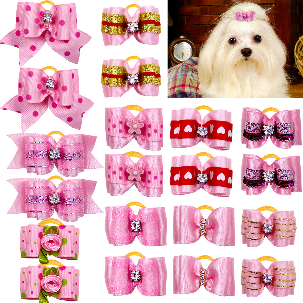 Rubber Band Pet Hair Bows