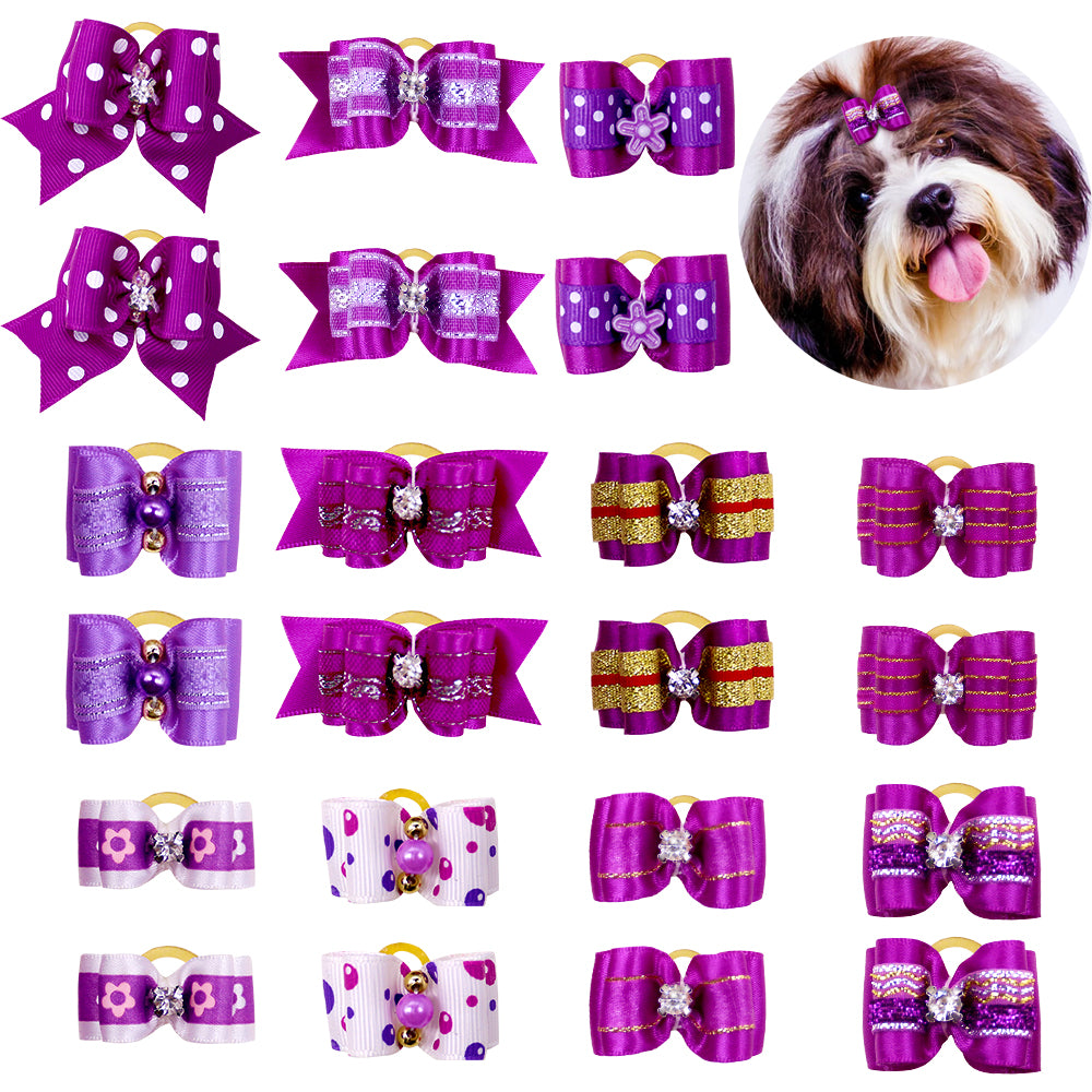 Rubber Band Pet Hair Bows