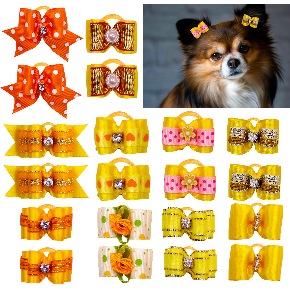 Rubber Band Pet Hair Bows