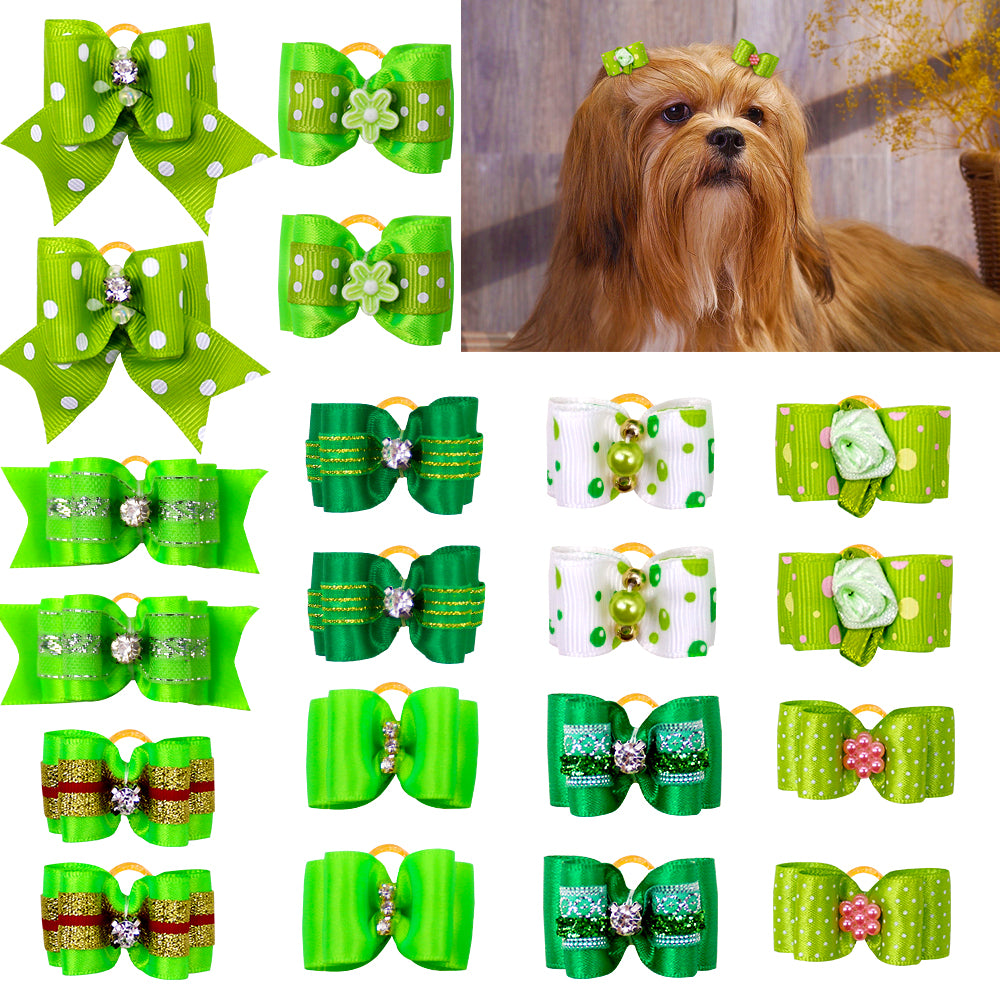 Rubber Band Pet Hair Bows