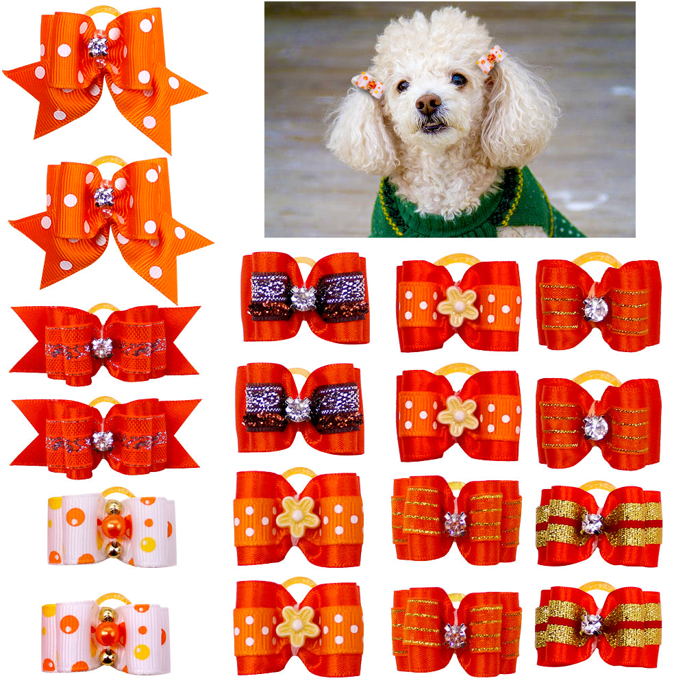 Rubber Band Pet Hair Bows