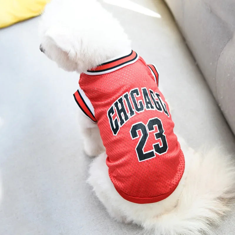 Breathable Dog Basketball Jersey