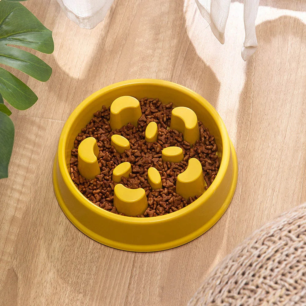 Pet Plastic Anti Choking Slow Food Bowl