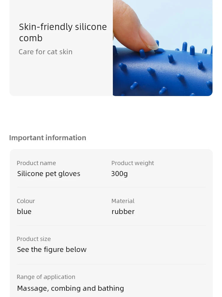 Silicone Pet Gloves Cat Dog Hair Removal