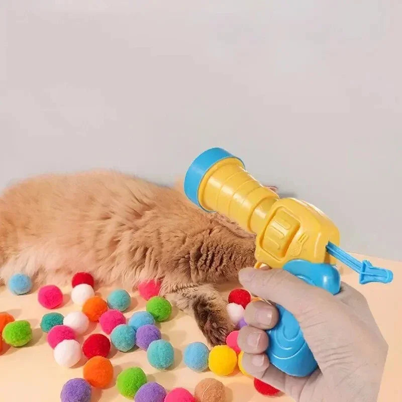 Cat Plush Toy Launcher Set