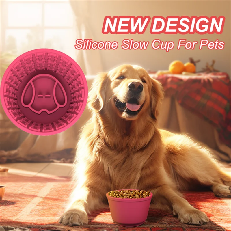 Pet supplies Silicone slow food bucket cat & dog