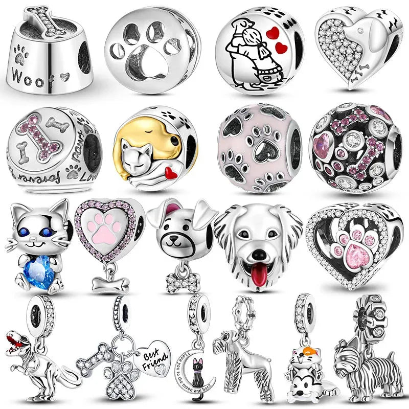 Silver Pet Charms for Bracelets