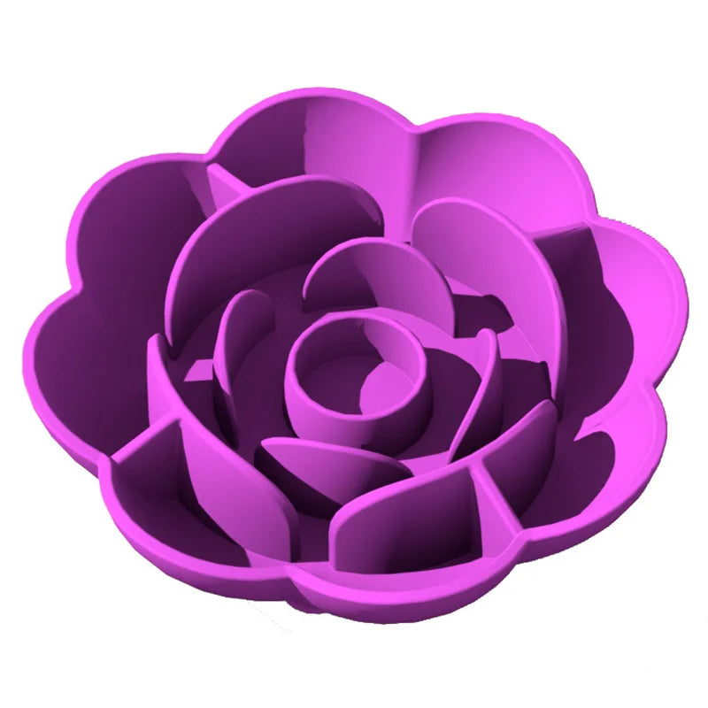 Pet Supplies Silicone Slow Food Bowl Rose