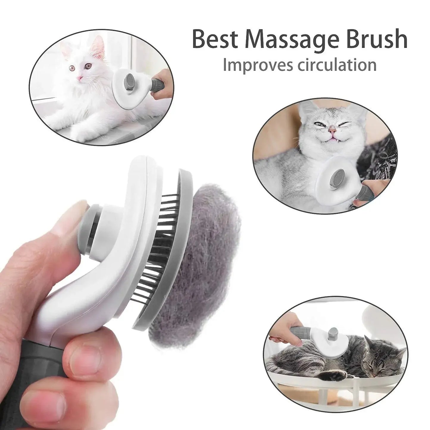 Pet Dog Brush Cat Comb Self Cleaning Pet Hair