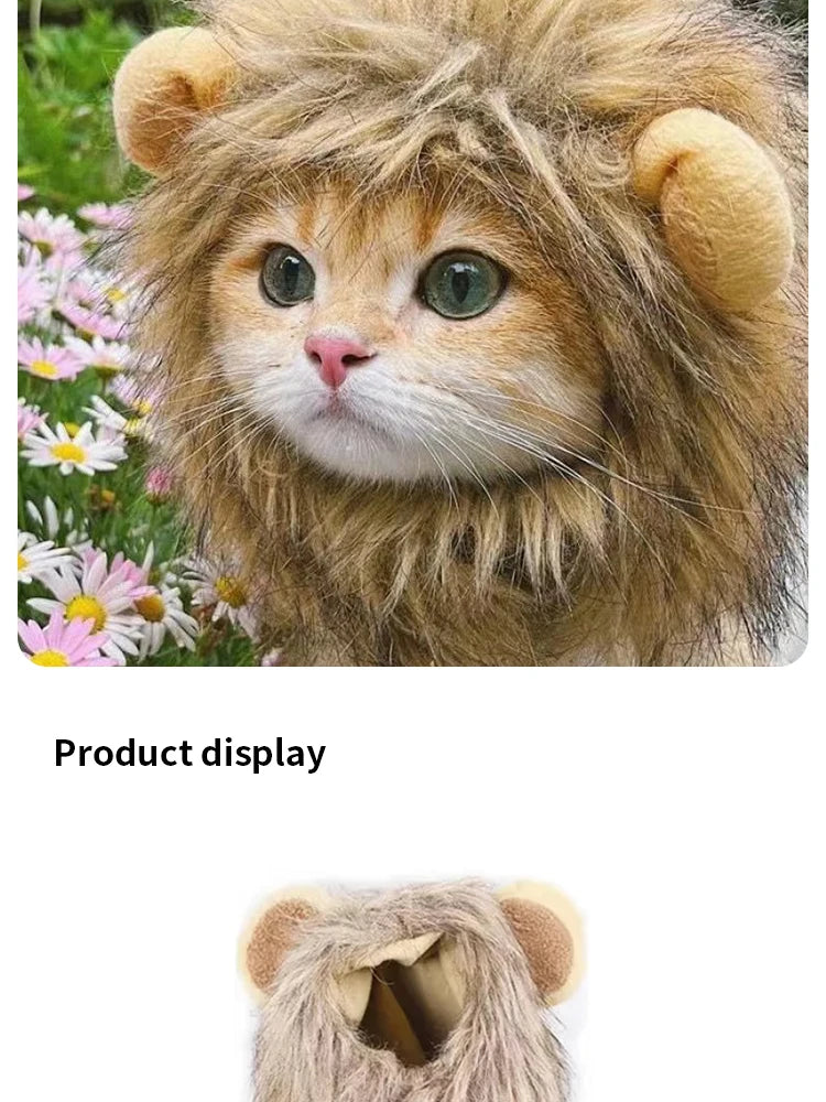 Pet Hairpiece - Humorous Lion for Dogs and Cats