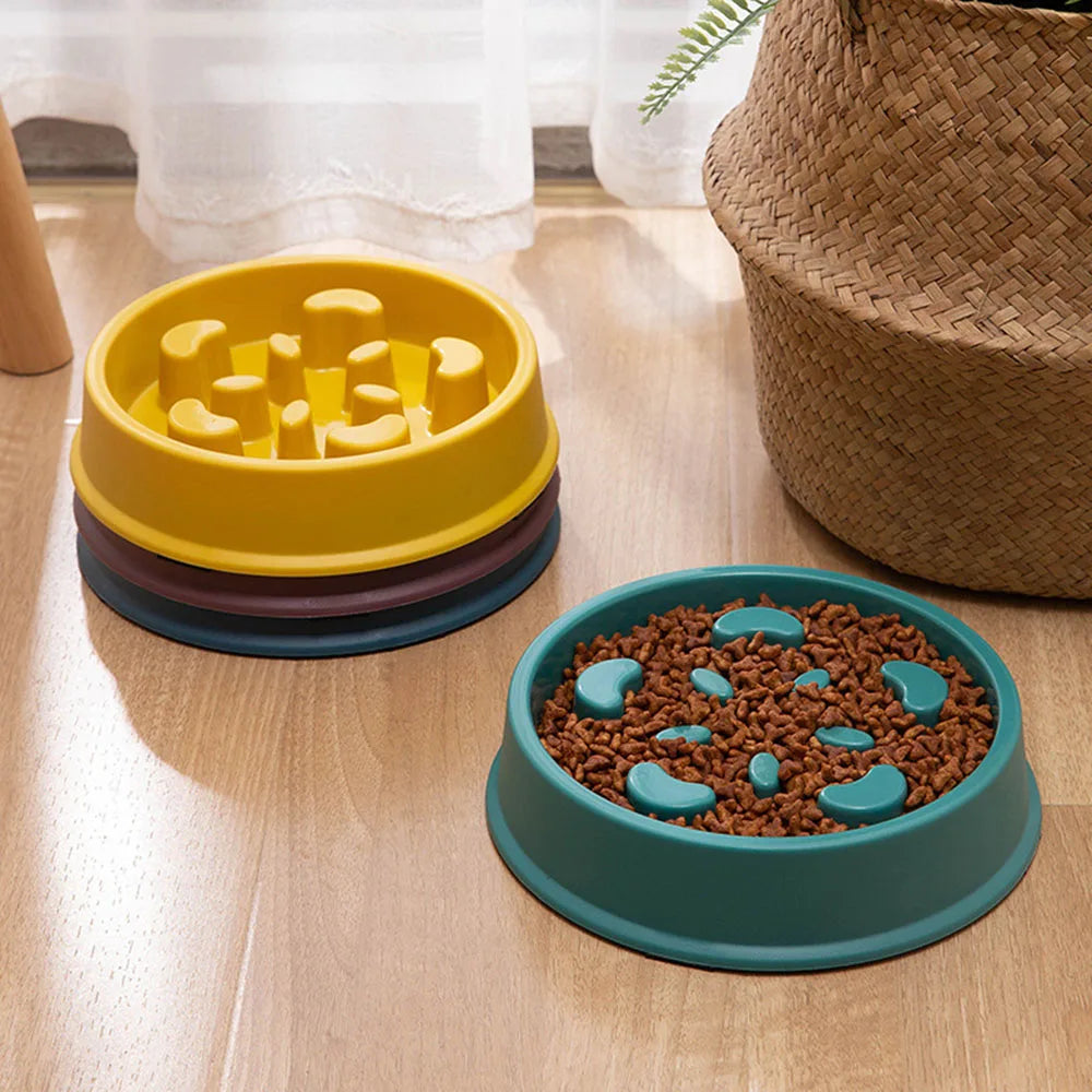 Pet Plastic Anti Choking Slow Food Bowl