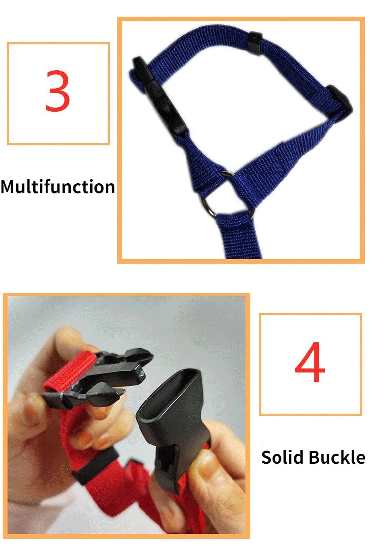 Solid Color Two-in-one Pet Car Seat Belt