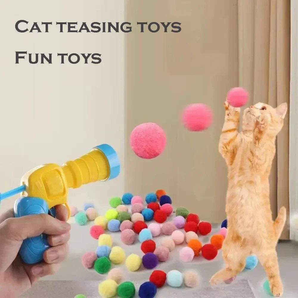 Cat Plush Toy Launcher Set