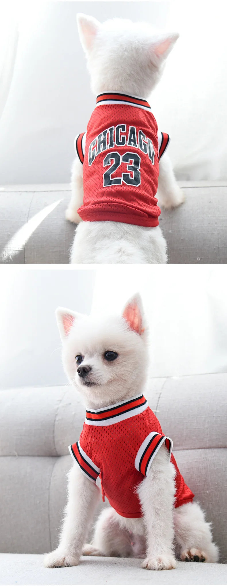 Breathable Dog Basketball Jersey