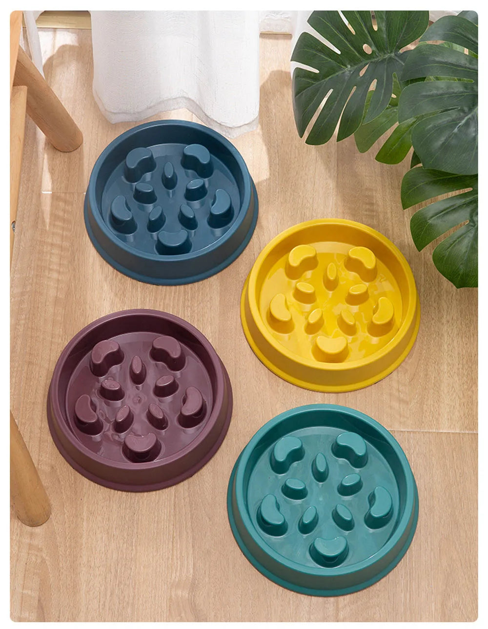 Pet Plastic Anti Choking Slow Food Bowl