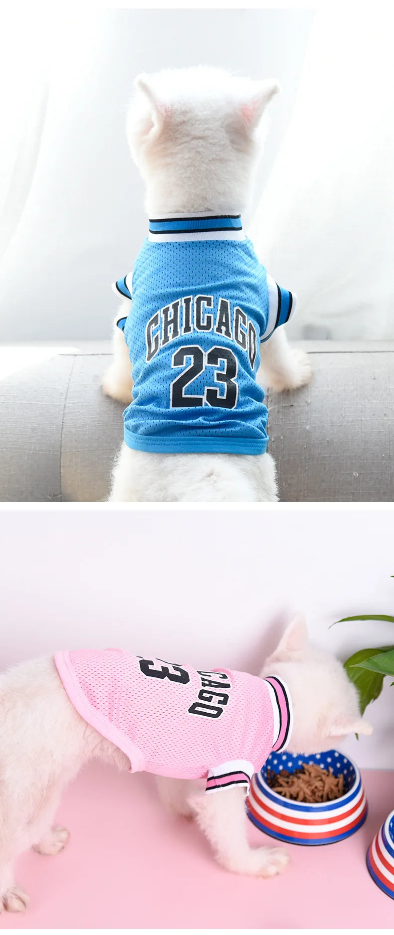 Breathable Dog Basketball Jersey