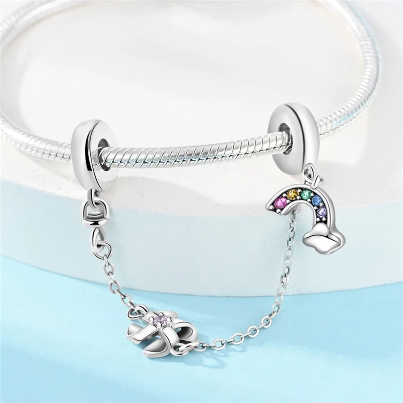 DIY Silver Cat Paw Bracelet Charms