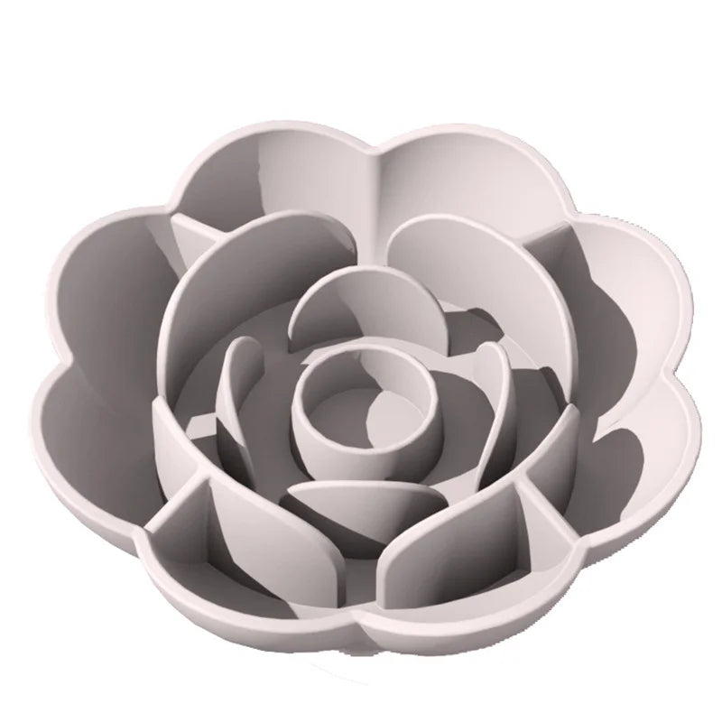 Pet Supplies Silicone Slow Food Bowl Rose