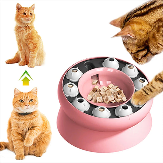 Interactive Cat Slow Feeder Bowl