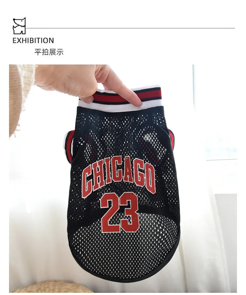 Breathable Dog Basketball Jersey