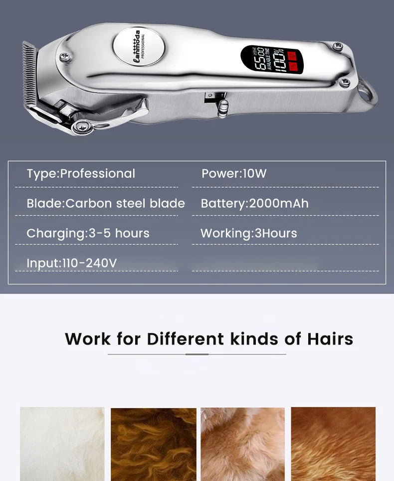 Professional Dog Hair Clipper Rechargeable