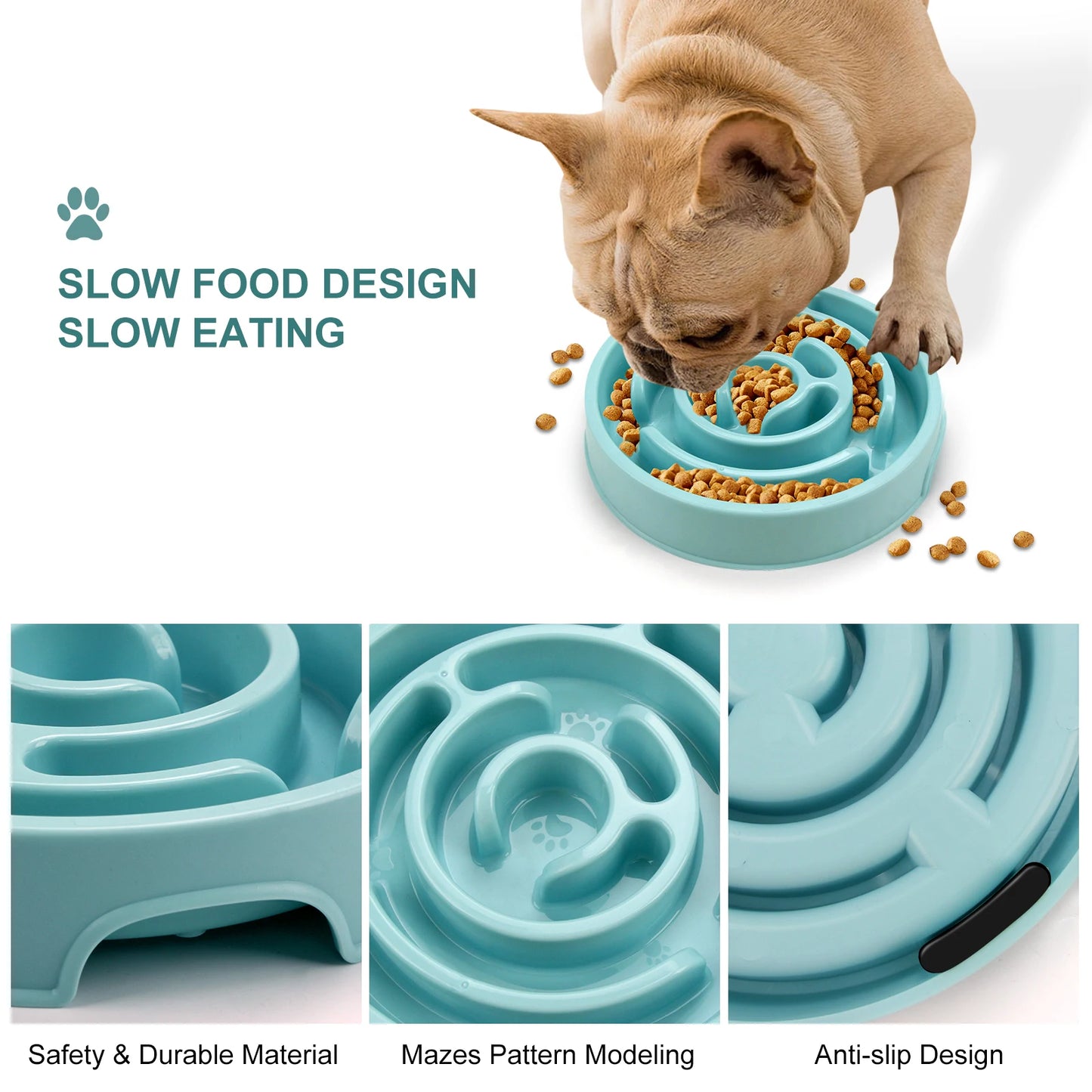 Pet Dog Slow Feeder Bowl Fun 13