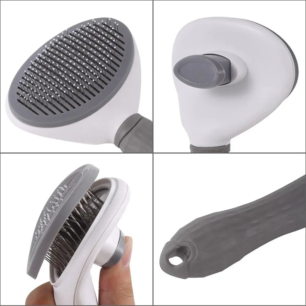 Pet Comb Automatic Hair Removal Comb Stainless Steel