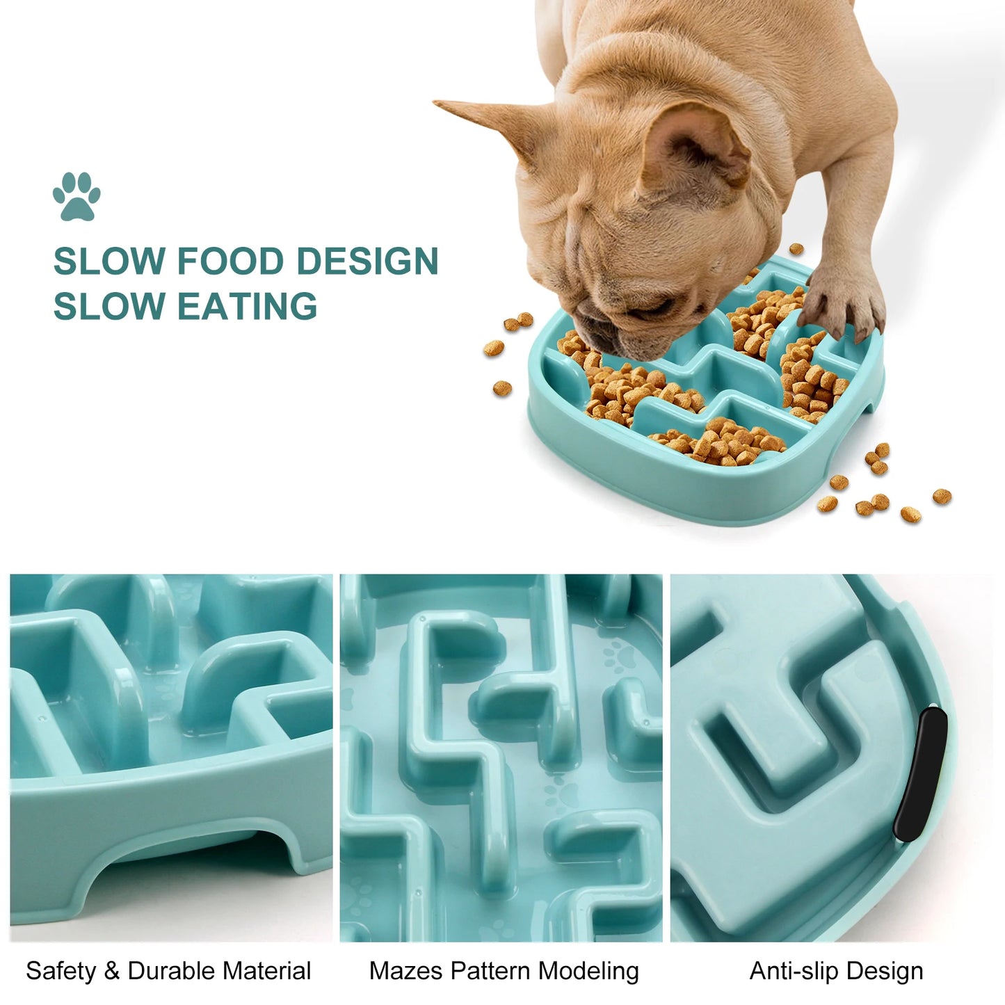 Pet Dog Slow Feeder Bowl Fun 13