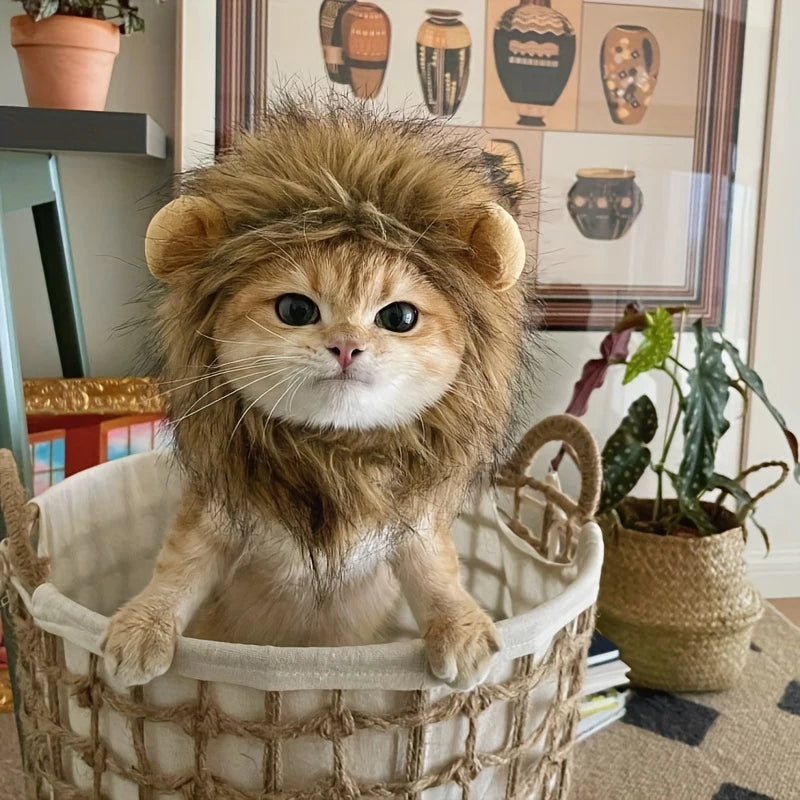 Pet Hairpiece - Humorous Lion for Dogs and Cats