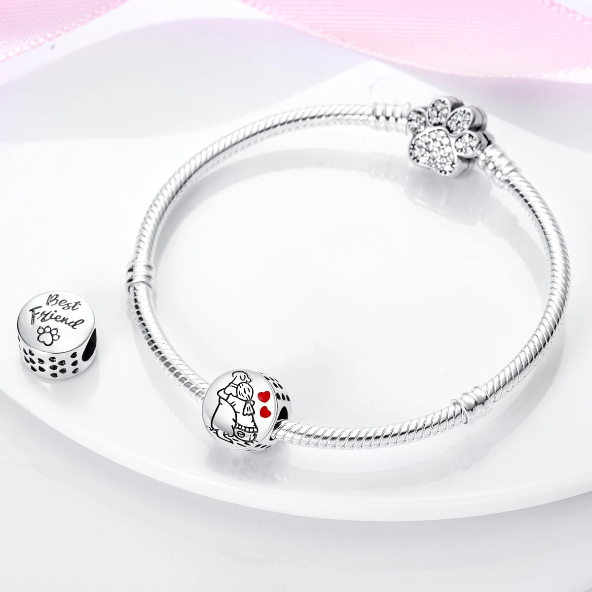 Silver Pet Charms for Bracelets