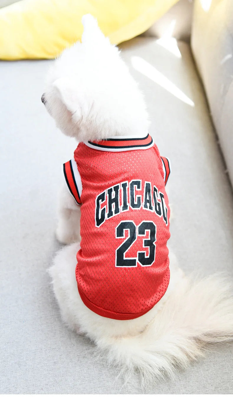 Breathable Dog Basketball Jersey