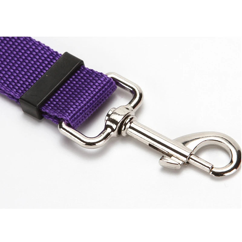 Solid Color Two-in-one Pet Car Seat Belt