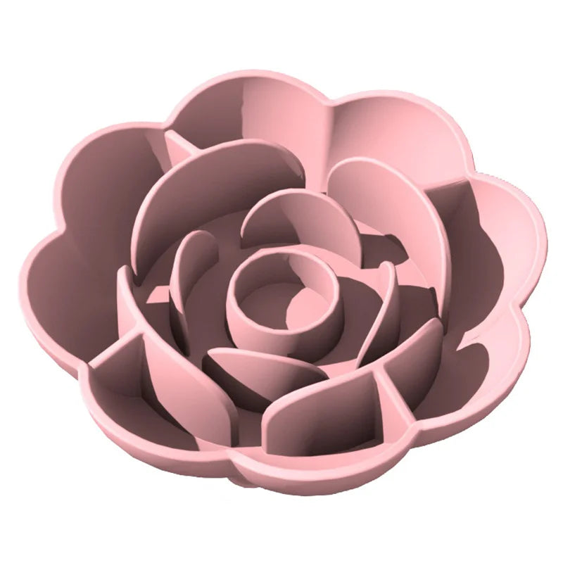 Pet Supplies Silicone Slow Food Bowl Rose