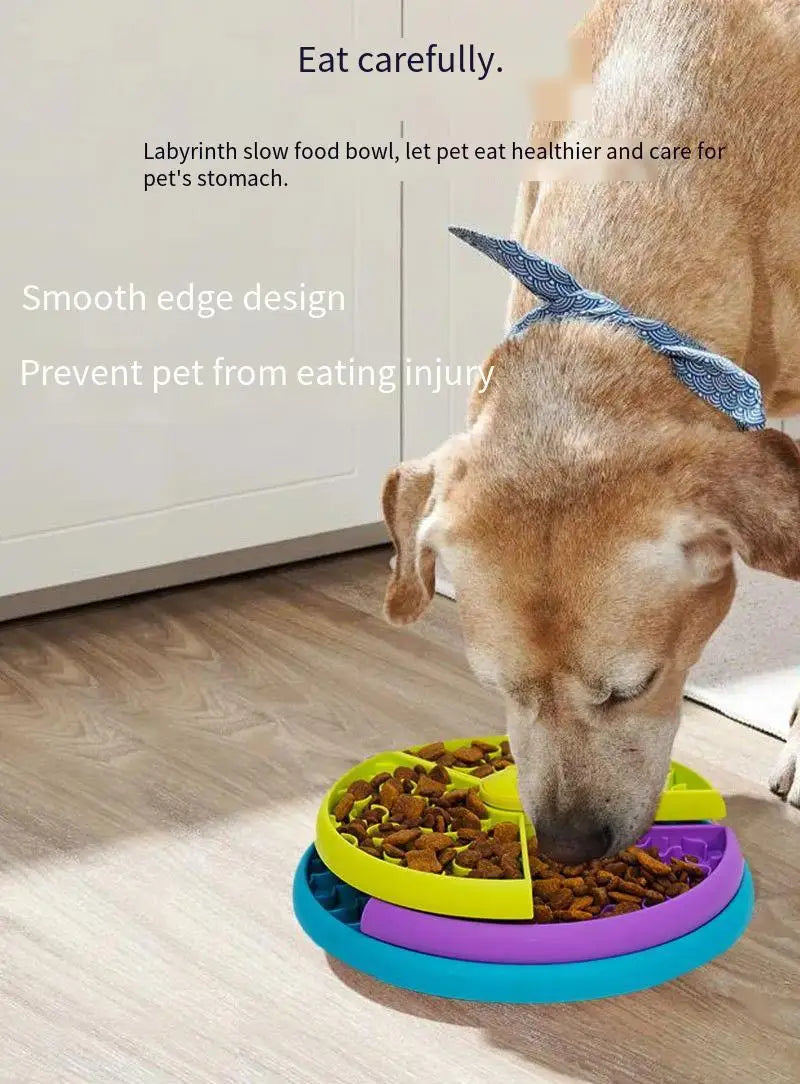 Slow Feed Dog Puzzle Bowl