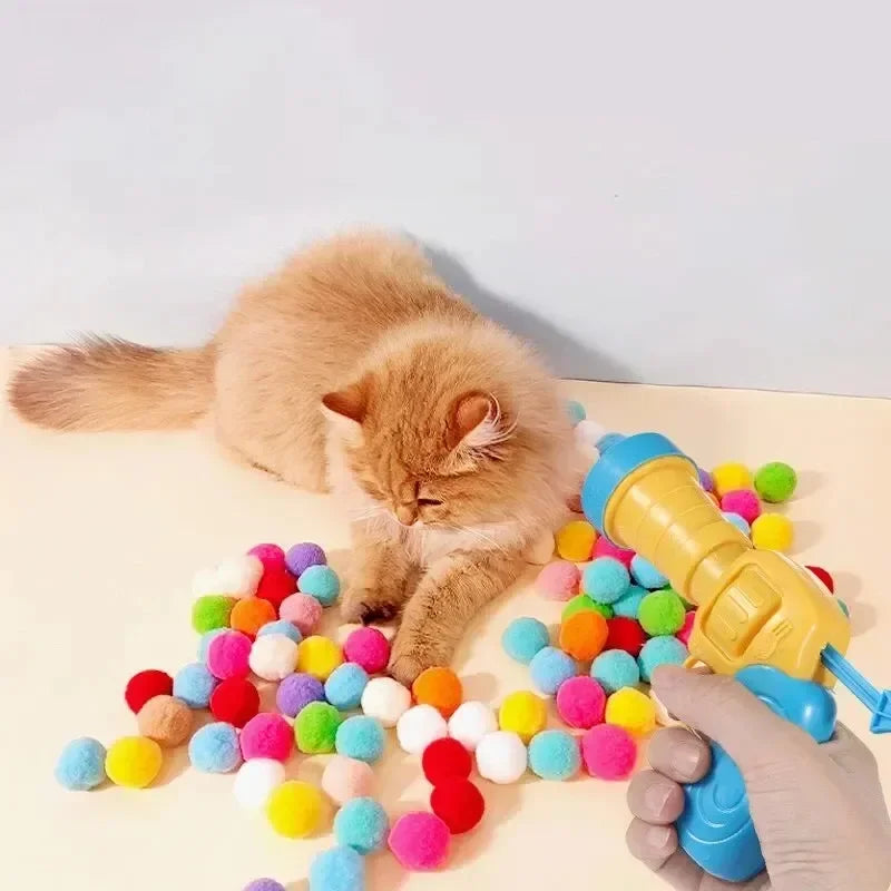 Cat Plush Toy Launcher Set