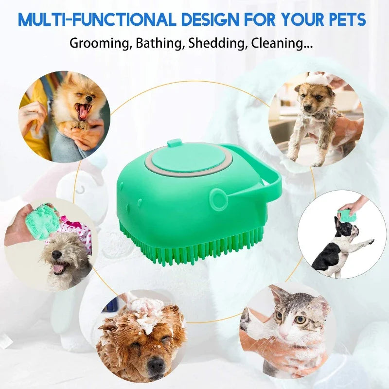 Pet Dog Shampoo Brush Massage