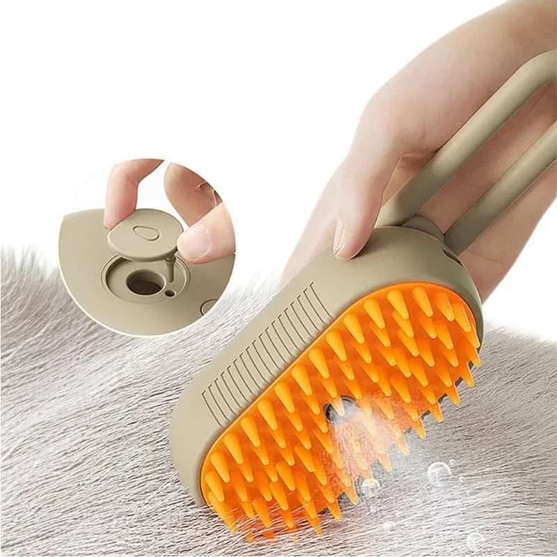 Steamy Dog & Cat Brush Electric Spray 3 in 1