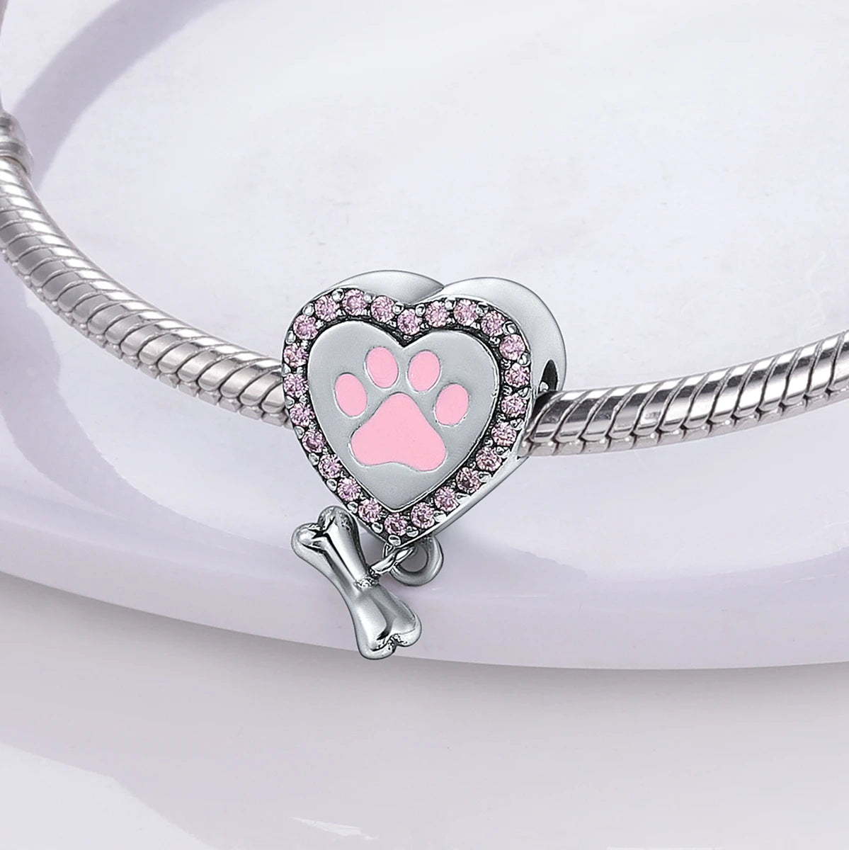 Silver Pet Charms for Bracelets